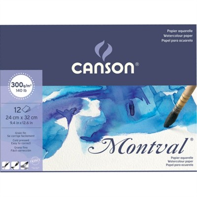 CANSON - Canson Montval Watercolour Paper - Suluboya Sanatsal Defter - 24 x 32 cm 300 gr 12 Yaprak