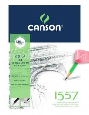 CANSON - Canson 1557 Sketch, Eskiz Defteri - A4, 40 Yaprak