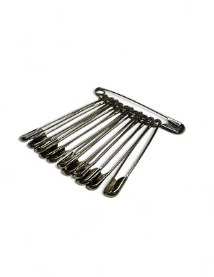 - Çengelli İğne - 6 cm - 12 Adet Gümüş