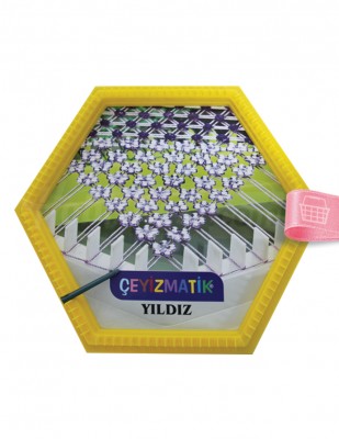  - Çeyizmatik, Plastik Kasnak - 6 Köşeli - 18 cm