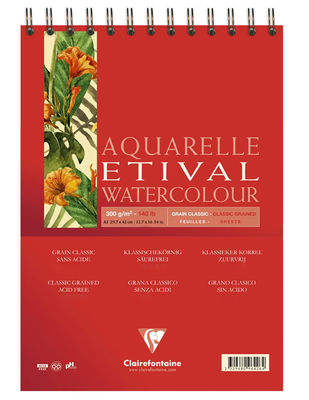 Clairefontaine Aquarelle Etival Watercolour Pad, A3 - 300 gr - 30 Yaprak