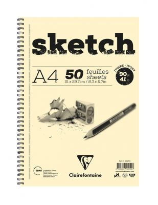 Clairefontaine Sketch Eskiz Defteri, A4 - 90 gr - 50 Yaprak