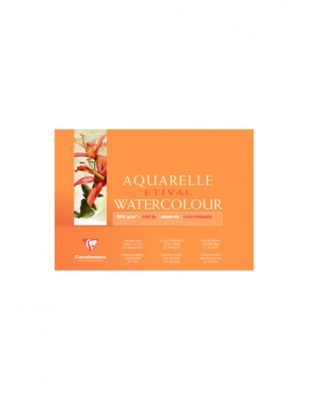 Clairefontaine Aquarelle Etival Watercolour Paper Grain Fin, Cold Press, 24 x 32 cm - 30 Yaprak