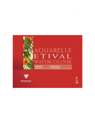 Clairefontaine Aquarelle Etival Watercolour Pad,Grain Clasic, A3 - 300 gr - 30 Yaprak