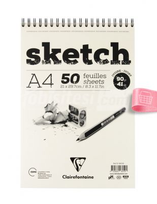 Clairefontaine Sketch - Eskiz Defteri - Ivory A4 50 Yaprak