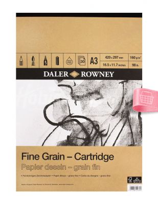 Daler Rowney Fine Grain Cartridge - Farklı Teknikler İçin Blok - A3 30 Yaprak