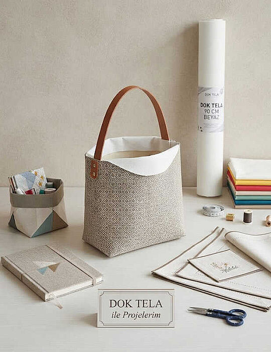 Dok Tela - En 90 cm Beyaz