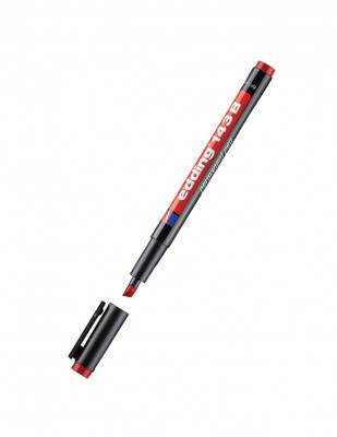 EDDING - Edding 143 B Ohp Marker, Permanent Pen - 1-3mm - Kırmızı