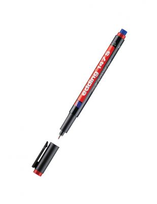 Edding 147 S Multi Purpose Pen, Silgili - 0.3 mm - Kırmızı