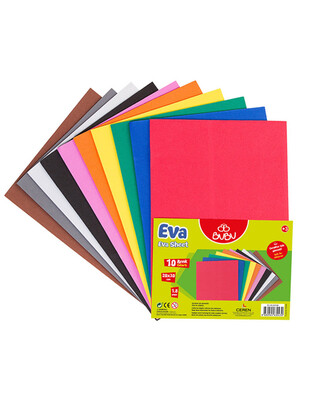  - Eva - 20x30 cm - 1,8 mm - 10 lu Karışık Renk