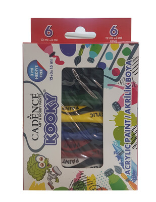 CADENCE - Cadence Kooky Akrilik Boya Seti - 15 ml - 6lı Set