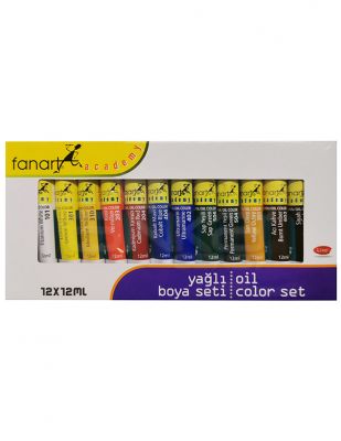 Fanart Academy Yağlı Boya Seti - Her Tüp 12 ml - 12 Renk