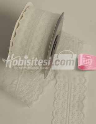  - Fantastic Dantel - Orta - Beyaz - En 4 cm - 5 mt