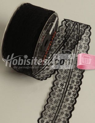 - Fantastic Dantel - Orta - Siyah - En 4 cm - 5 mt