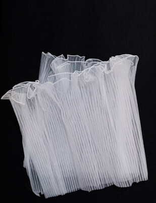  - Fırfırlı Gelin Buketi Tülü - Beyaz - 30 x 200 cm