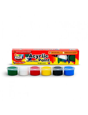 Funny Kids Akrilik Boya Seti, Her Renk 15 ml - 6 Renk