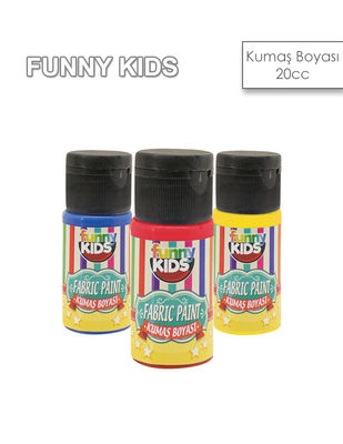 Funny Kids Fabric Paint, Kumaş Boyaları, Tüm Kumaş Çeşitleri İçin - 20 cc