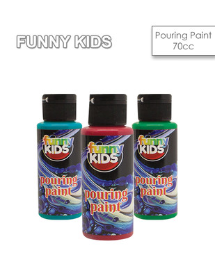 RICH - Funny Kids Pouring Paint, Hazır Akrilik Boyalar - 70 cc