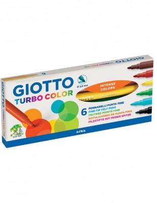  - Giotto Turbo Color Keçeli Kalem Seti - 6 Renk