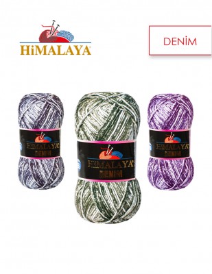 HİMALAYA - Himalaya Denim El Örgü İplikleri - Dört Mevsim Kullanılabilir %100 Pamuk