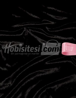  - Kadife Kumaş - Likralı - Siyah - En 150 cm