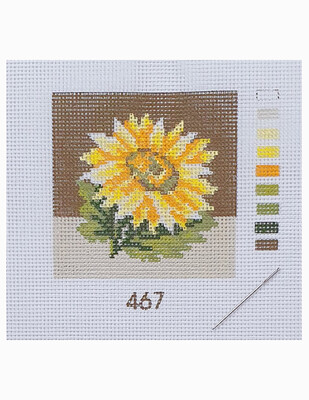  - Kanaviçe Kiti, Mini Goblen - Baskılı Etamin, İplikler ve İğne - 8 x 8 cm - 467