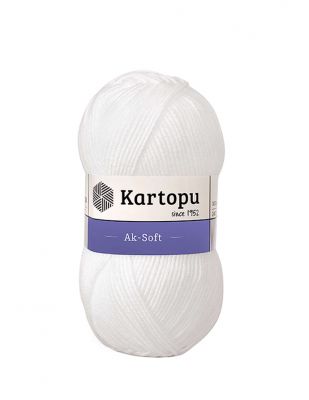 Kartopu Ak Soft El Örgü İplikleri