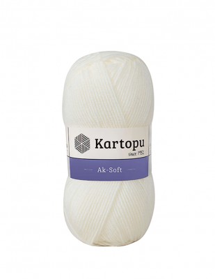Kartopu Ak Soft Hand Knitting Yarns - Thumbnail