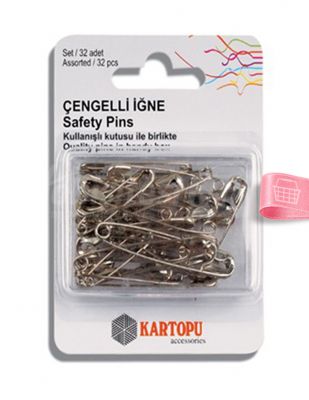 Kartopu Çengelli İğne - Asorti - 32 Adet