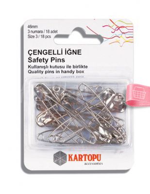 Kartopu Çengelli İğne - No : 3 - 46 mm - 18 Adet