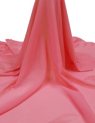 Krep Şifon Kumaş - En 150 cm - Çilek Pembe