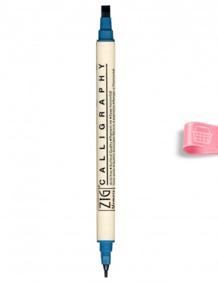 Kuretake ZIG Calligraphy Pen, Kaligrafi Kalemi İki Uçlu - 2.0 mm, 5.0 mm - Thumbnail