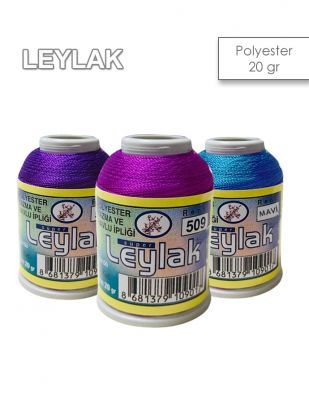 Leylak Polyester Dantel İplikleri - 6 Katlı - 20 Gr