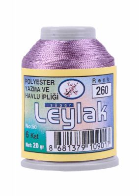 Leylak Polyester Dantel İplikleri - 6 Katlı - 20 Gr