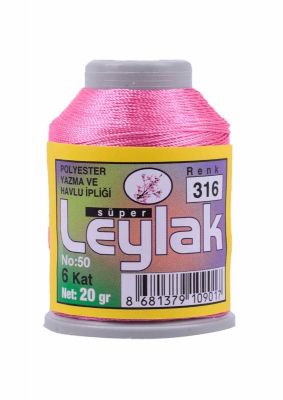 Leylak Polyester Dantel İplikleri - 6 Katlı - 20 Gr