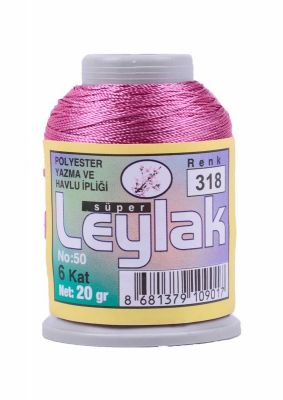 Leylak Polyester Dantel İplikleri - 6 Katlı - 20 Gr