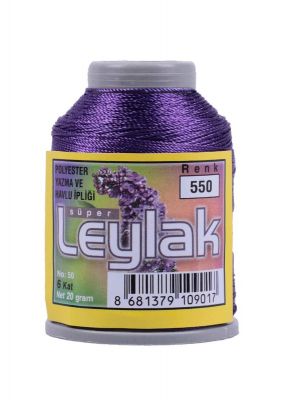 Leylak Polyester Dantel İplikleri - 6 Katlı - 20 Gr