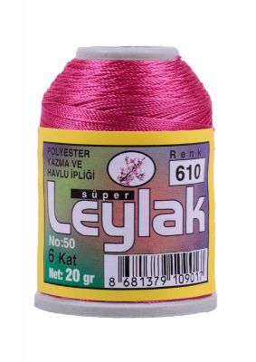 Leylak Polyester Dantel İplikleri - 6 Katlı - 20 Gr