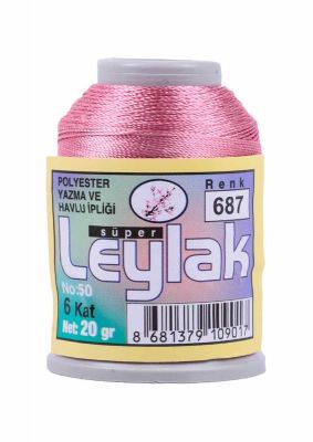 Leylak Polyester Dantel İplikleri - 6 Katlı - 20 Gr