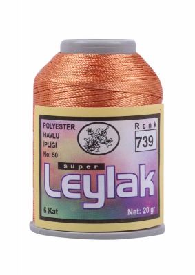 Leylak Polyester Dantel İplikleri - 6 Katlı - 20 Gr