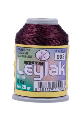 Leylak Polyester Dantel İplikleri - 6 Katlı - 20 Gr