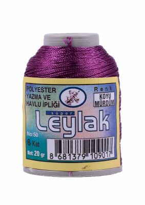 Leylak Polyester Dantel İplikleri - 6 Katlı - 20 Gr