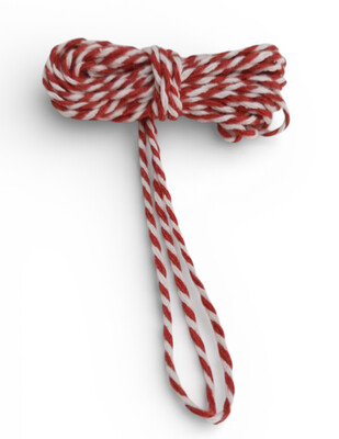  - Marteniçka İpi - Kırmızı - Beyaz - 3 mt