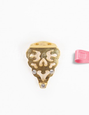  - Metal Ayak - Altın Taşlı - 4 cm - No: 18