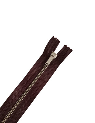  - Metal Dişli Fermuar - 18 cm - Bordo