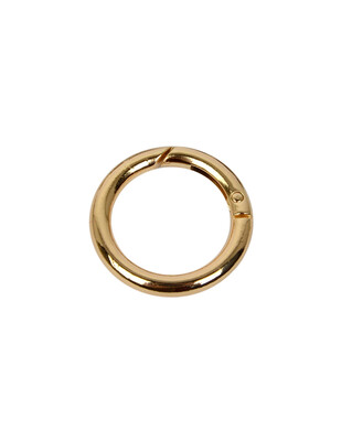  - Metal Halka - Yaylı - Altın - Dış Çap: 2 cm