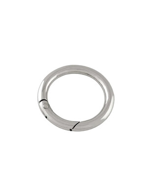  - Metal Halka - Yaylı - Gümüş - Ç: 2,5 cm