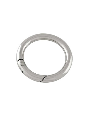  - Metal Halka - Yaylı - Gümüş - Ç: 3,5 cm