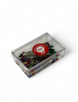 Mina Carin - Mineli Toplu İğne - 0,60 x 28 mm - 100 Adet / Kutu - Renkli