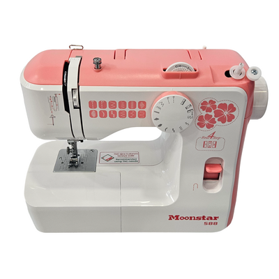 Moonstar 588 – 12 Desenli Ev Tipi Düz Dikiş Makinesi (Pembe)